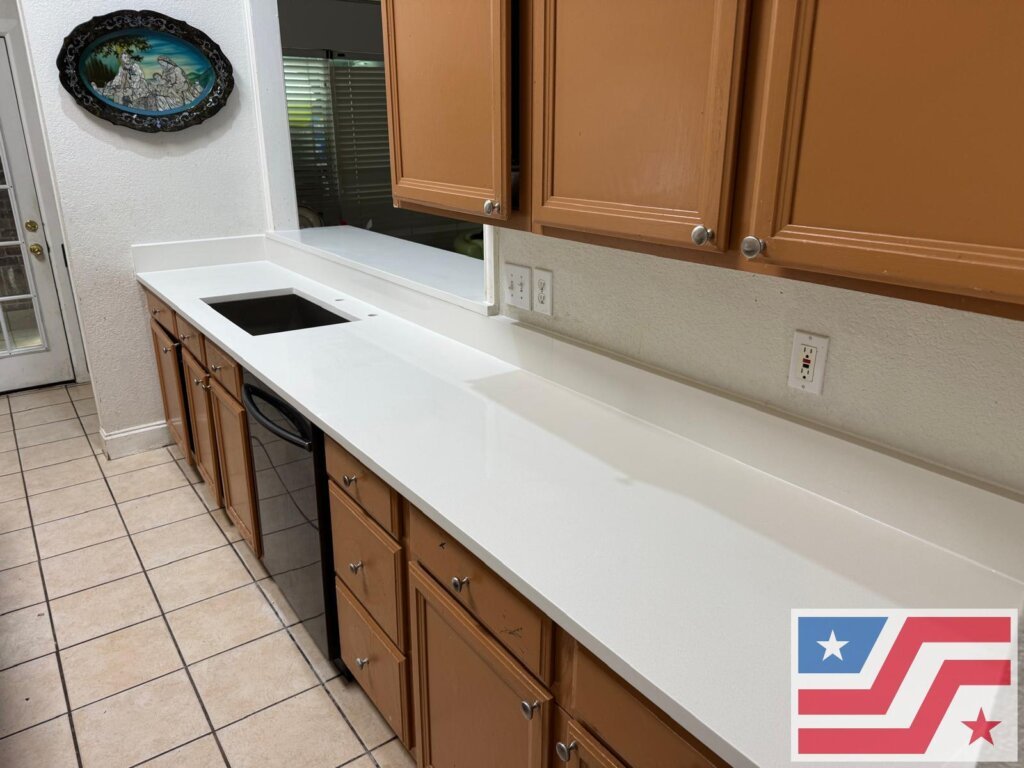 Kitchen Countertop Replacement in Flower Mound, TX – From Formica to White Quartz in Dallas, TX Kitchen Countertop Replacement in Flower Mound, TX – From Formica to White Quartz in Dallas, TX
