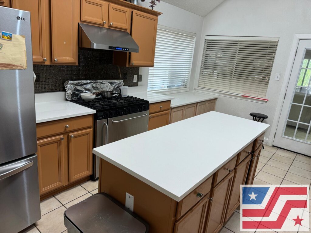 Kitchen Countertop Replacement in Flower Mound, TX – From Formica to White Quartz in Dallas, TX Kitchen Countertop Replacement in Flower Mound, TX – From Formica to White Quartz in Dallas, TX