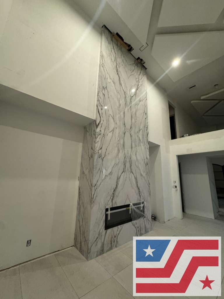 Fireplace Remodel with Premium Porcelain Stone – Farmers Branch, TX in Dallas, TX Fireplace Remodel with Premium Porcelain Stone – Farmers Branch, TX in Dallas, TX