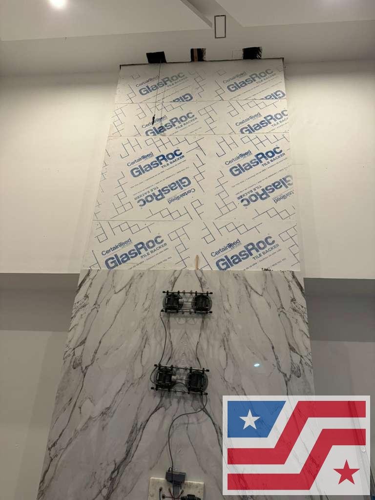 Fireplace Remodel with Premium Porcelain Stone – Farmers Branch, TX in Dallas, TX Fireplace Remodel with Premium Porcelain Stone – Farmers Branch, TX in Dallas, TX