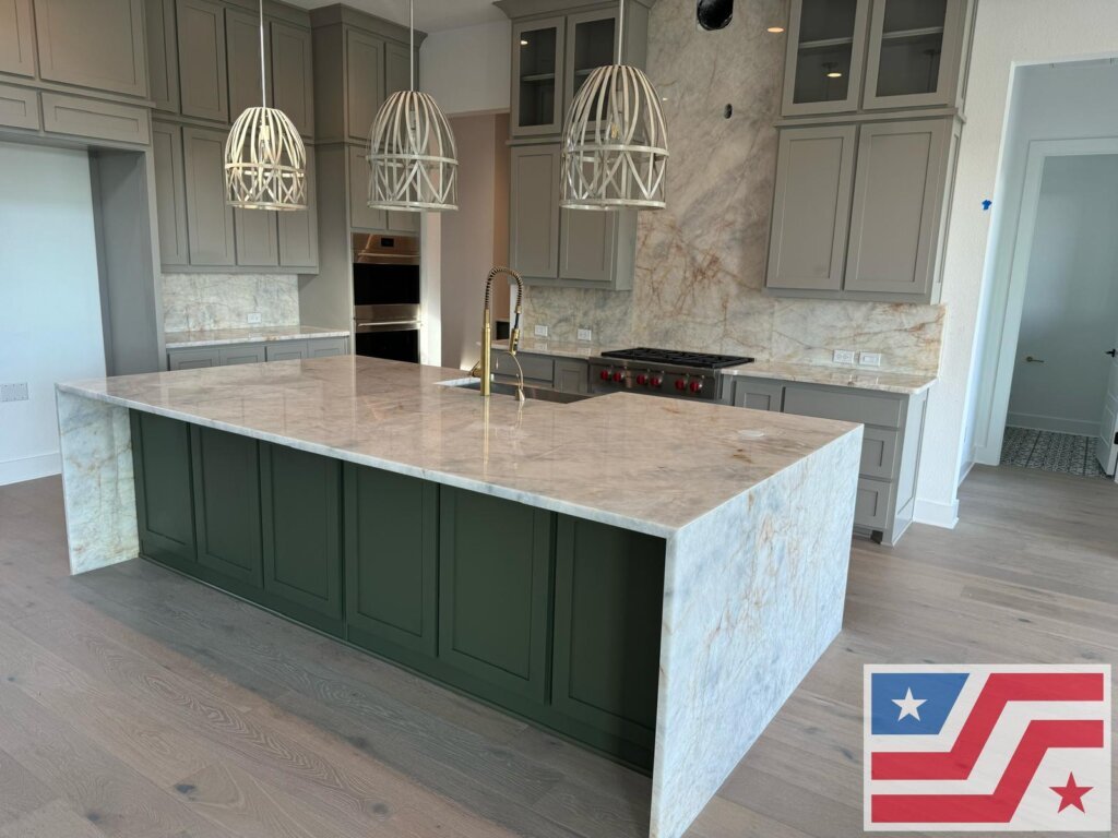 Luxury Kitchen Remodel in Southlake, TX – Quartzite Countertops & Custom Painted Island in Dallas, TX Luxury Kitchen Remodel in Southlake, TX – Quartzite Countertops & Custom Painted Island in Dallas, TX