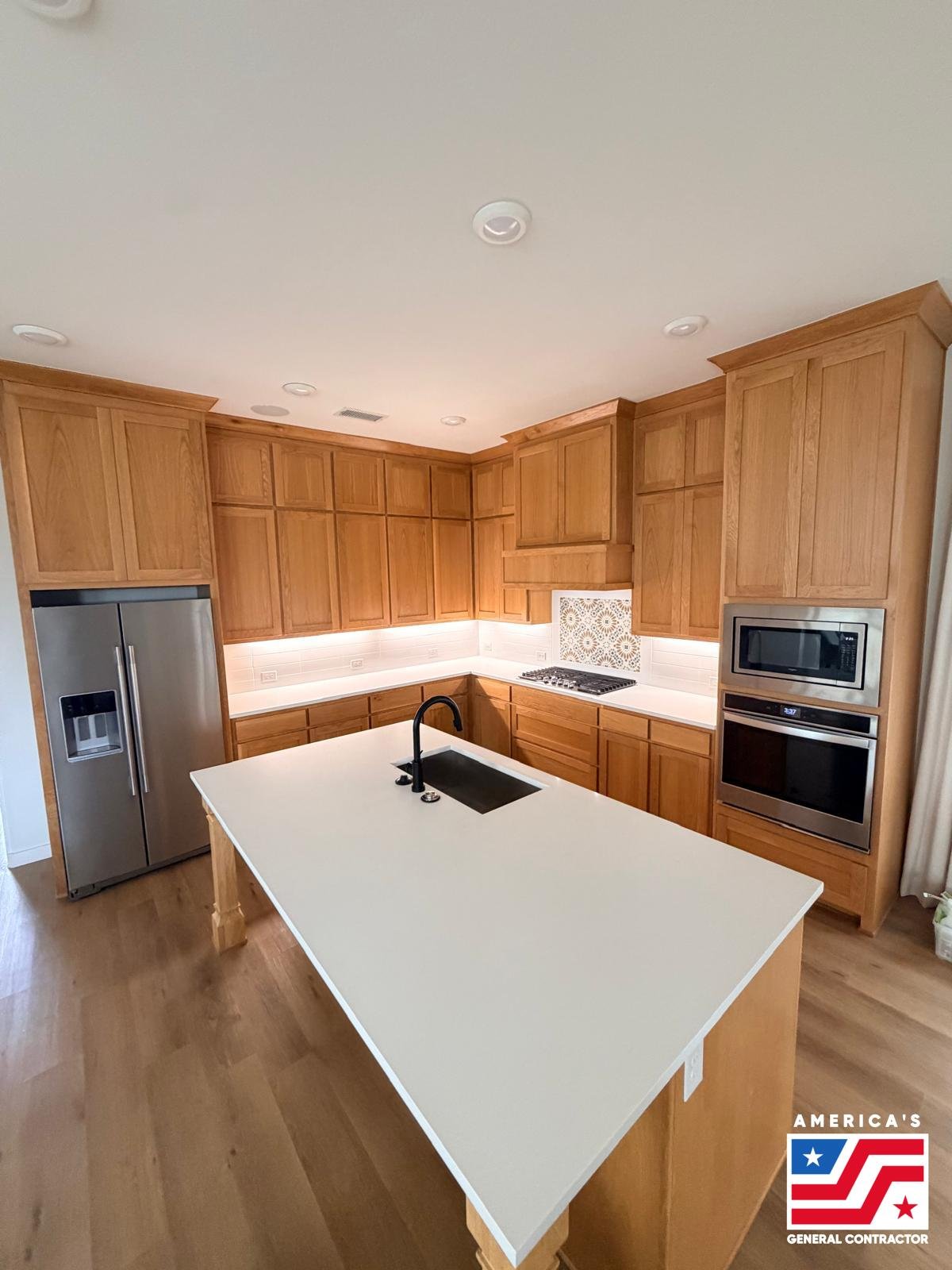 Custom Kitchen Countertop & Backsplash Remodel – Frisco, TX